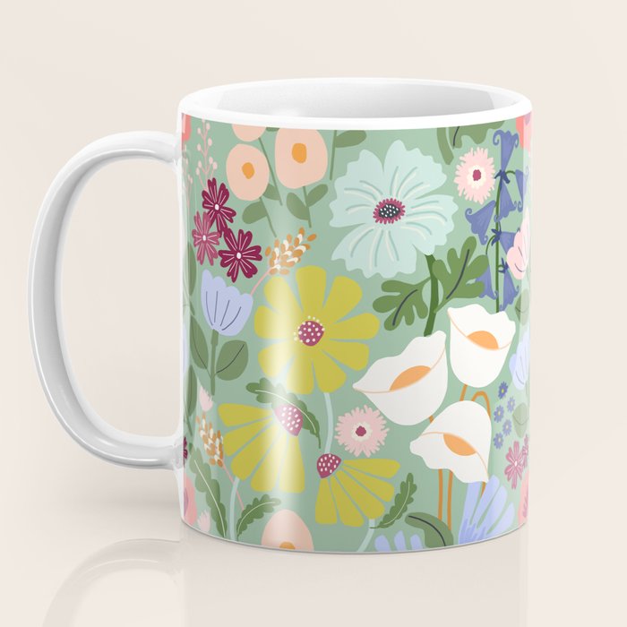 Meadow muse - green Coffee Mug Gallery Image 3