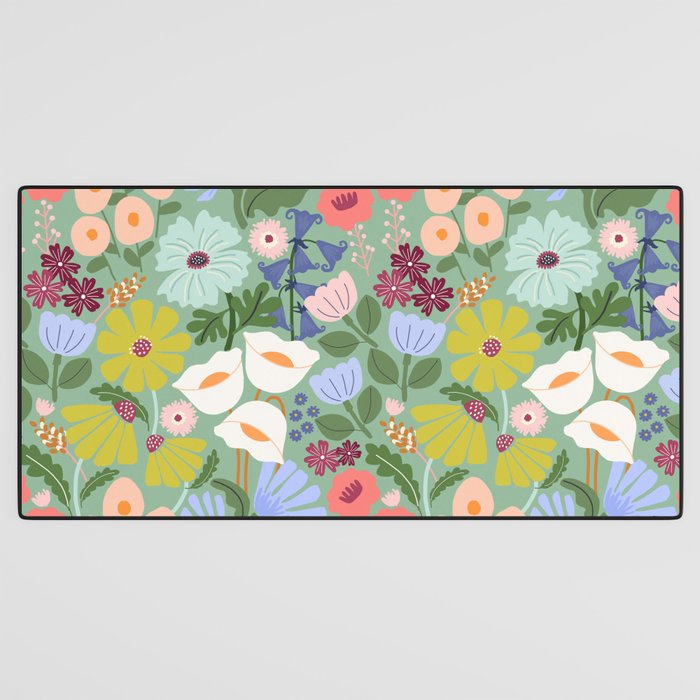 Meadow muse - green Desk Mat Gallery Image 3