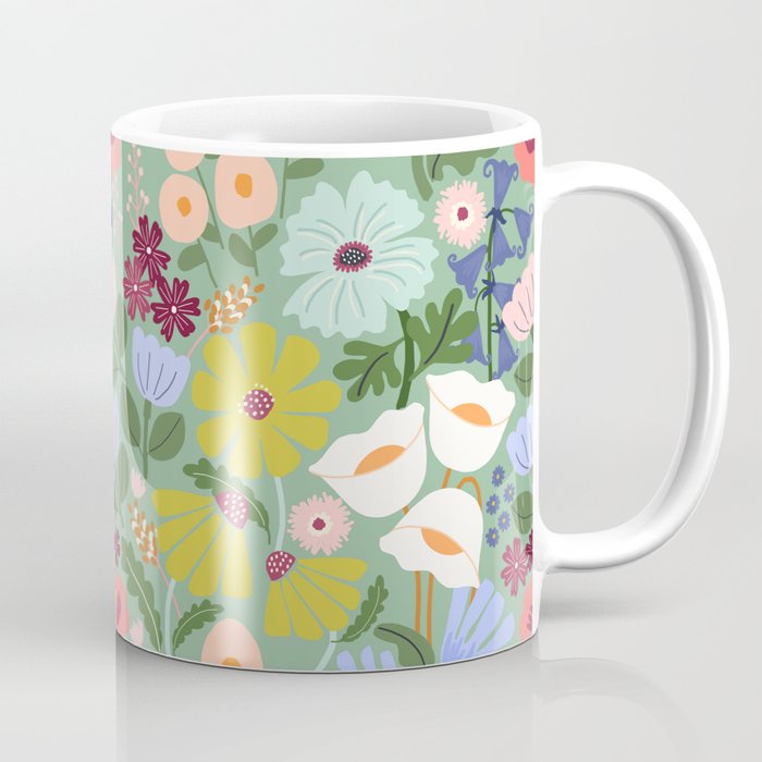 Meadow muse - green Coffee Mug Gallery Image 1