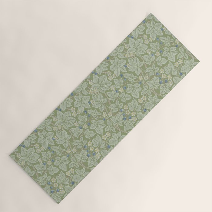 William Morris Bramble Thyme Green Yoga Mat Gallery Image 1