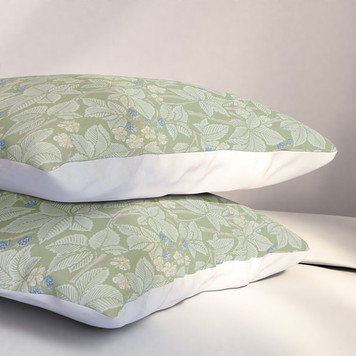 William Morris Bramble Thyme Green Pillow Sham Gallery Image 3