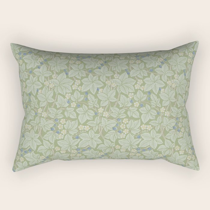 William Morris Bramble Thyme Green Rectangular Pillow