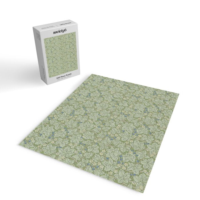William Morris Bramble Thyme Green Jigsaw Puzzle Gallery Image 2