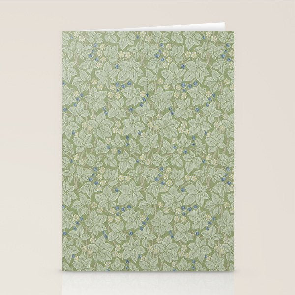 William Morris Bramble Thyme Green Stationery Card Gallery Image 2