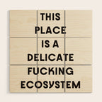 Delicate Fucking Ecosystem - The Bear Funny Saying Wood Wall Art Gallery Image 1