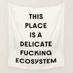 Delicate Fucking Ecosystem - The Bear Funny Saying Wall Tapestry Gallery Image 4