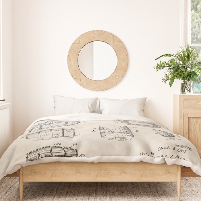 Whisky Barrel Patent - Whisky Art - Antique Duvet Cover Gallery Image 3