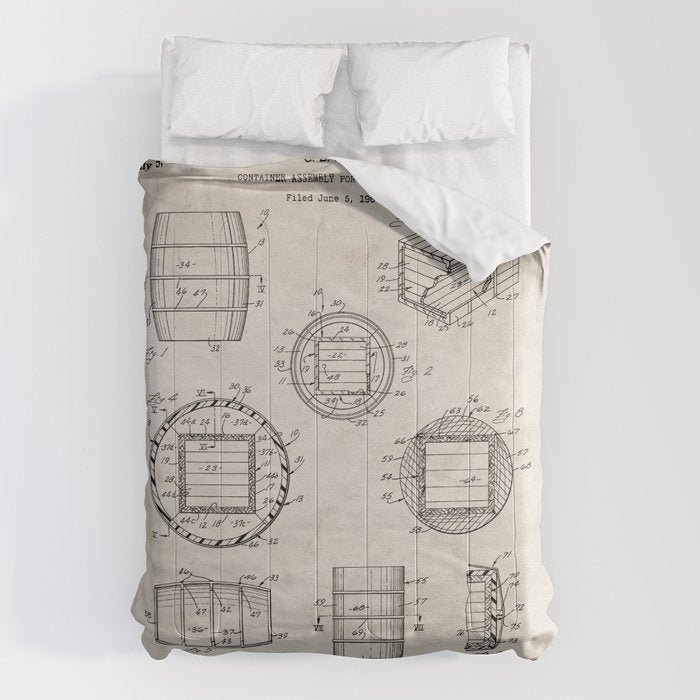 Whisky Barrel Patent - Whisky Art - Antique Comforter Gallery Image 1