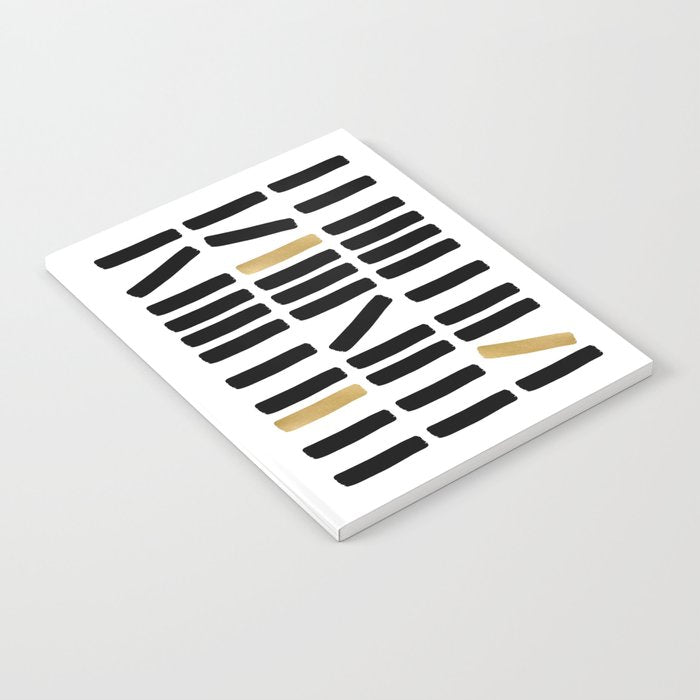 Black and Gold Abstract Notebook Gallery Image 1