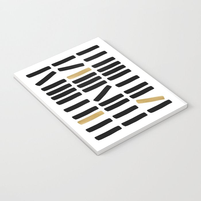 Black and Gold Abstract Notebook Gallery Image 3