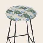 Pansy Diamond Floral Pattern Stool Gallery Image 2