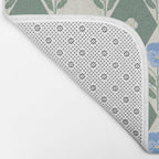 Pansy Diamond Floral Pattern Bath Mat Gallery Image 2