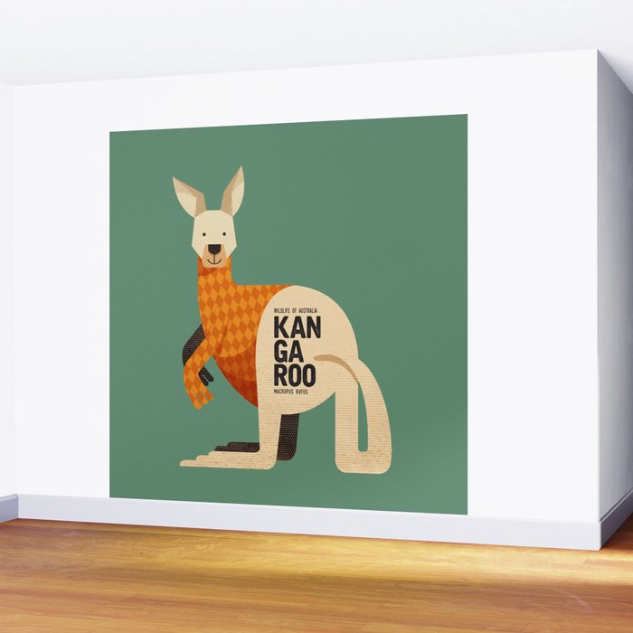 Hello Kangaroo Wall Mural Gallery Image 2