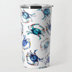 Watercolor Blue Crab Travel Mug Gallery Image 1