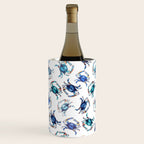 Watercolor Blue Crab Wine Chiller Gallery Image 1