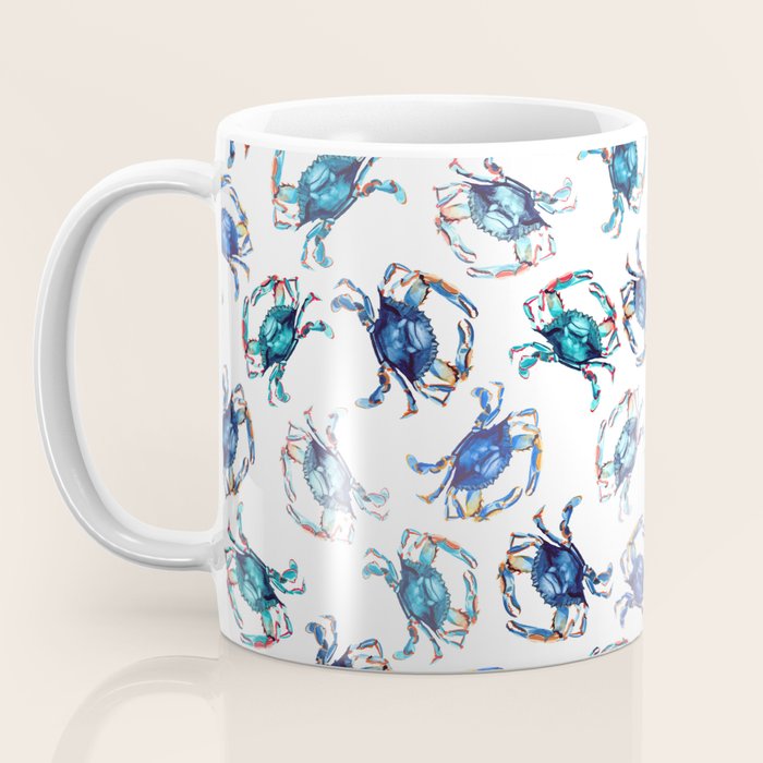 Watercolor Blue Crab Coffee Mug Gallery Image 3