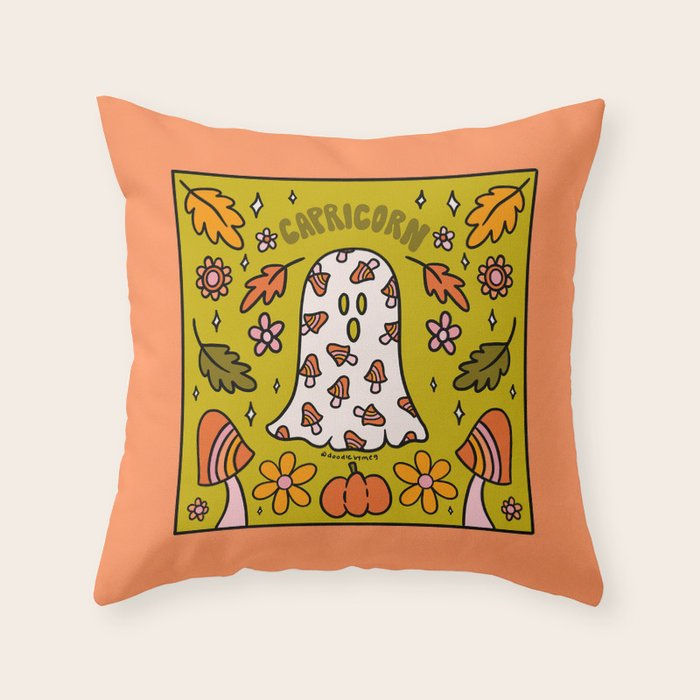 Capricorn Ghost Throw Pillow Gallery Image 6