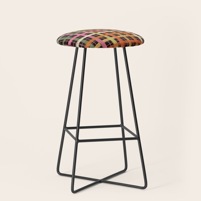 Plaid mood Stool Gallery Image 1