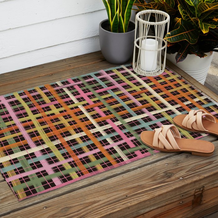 Plaid mood Outdoor Rug Gallery Image 2