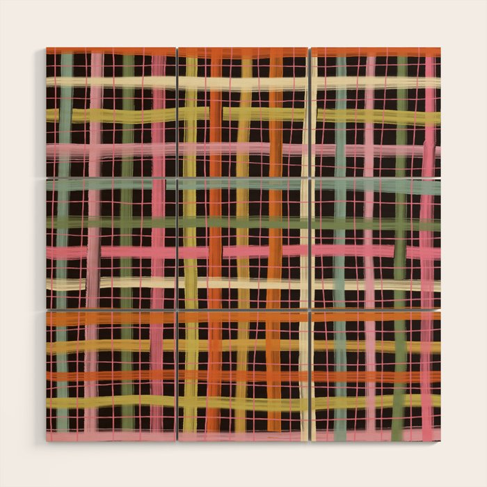Plaid mood Wood Wall Art Gallery Image 1