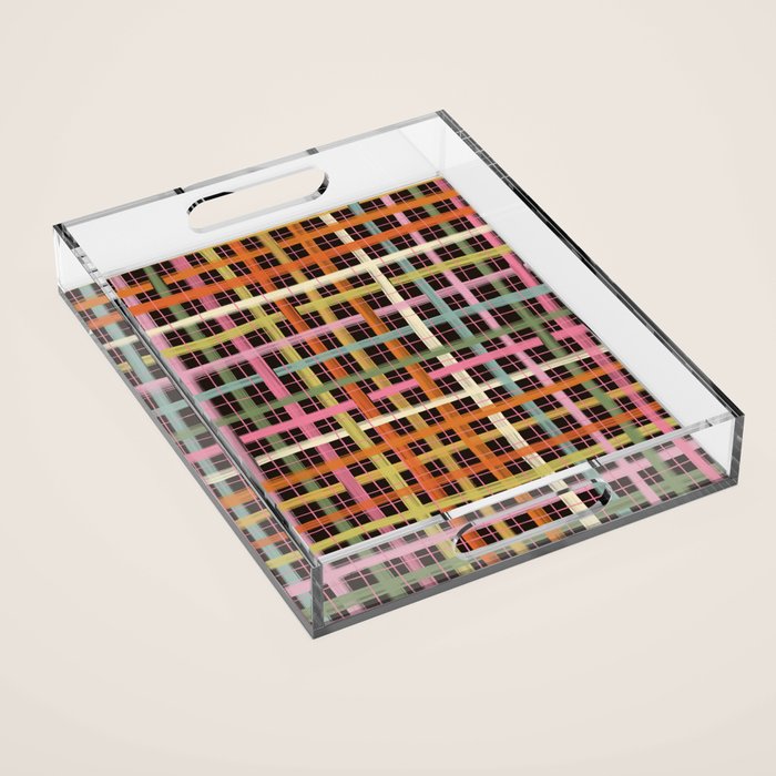 Plaid mood Acrylic Tray Gallery Image 1