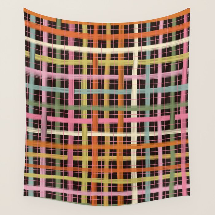 Plaid mood Wall Tapestry Gallery Image 1