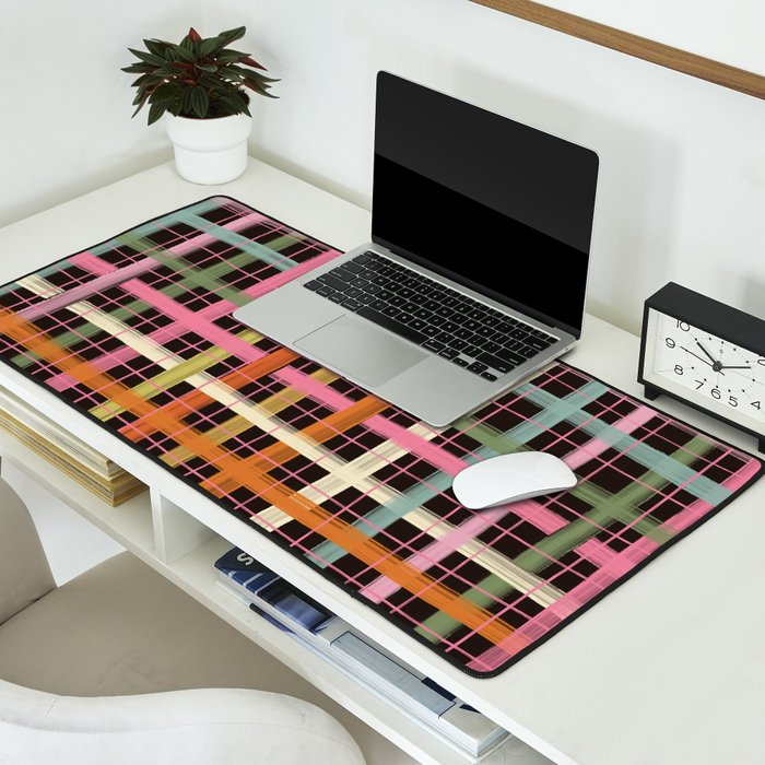 Plaid mood Desk Mat Gallery Image 2