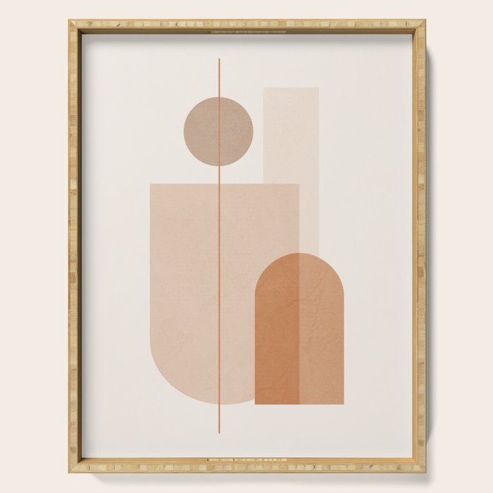 Minimal Geometric Shapes 9 Serving Tray Gallery Image 1