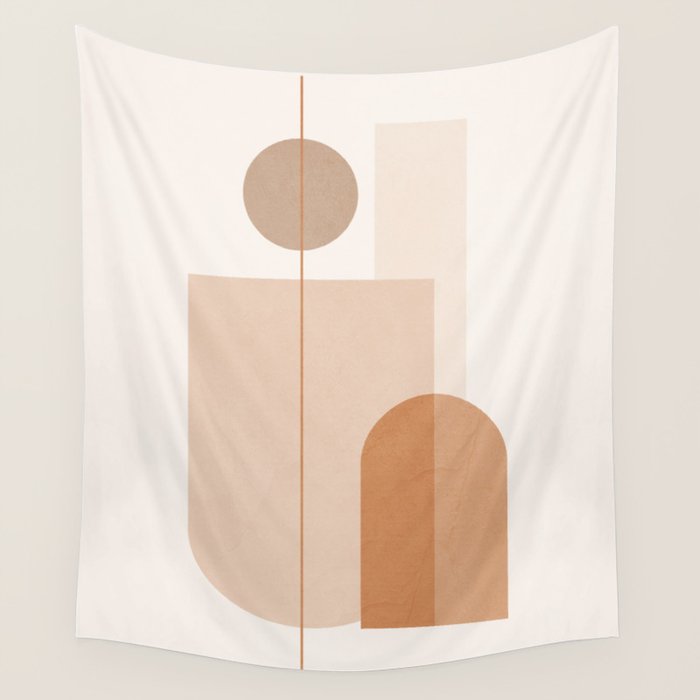 Minimal Geometric Shapes 9 Wall Tapestry Gallery Image 4