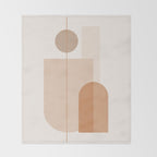 Minimal Geometric Shapes 9 Throw Blanket Gallery Image 2
