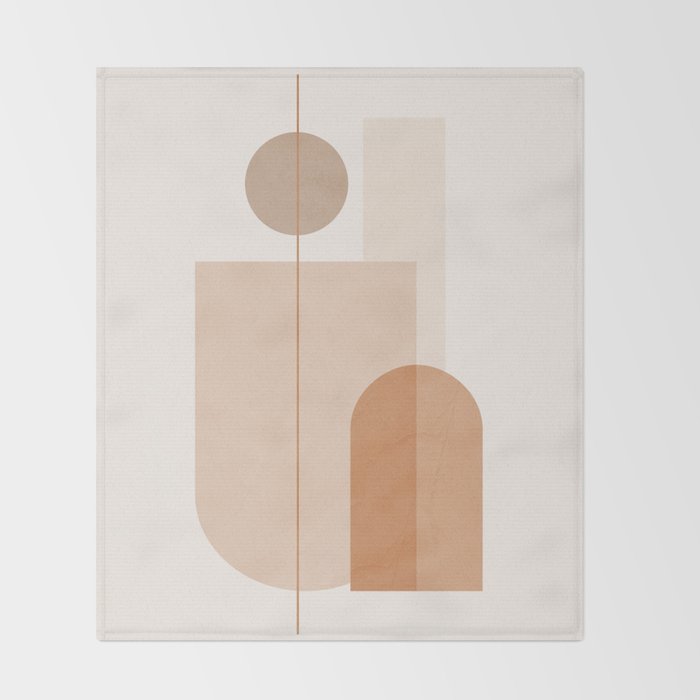 Minimal Geometric Shapes 9 Throw Blanket Gallery Image 2