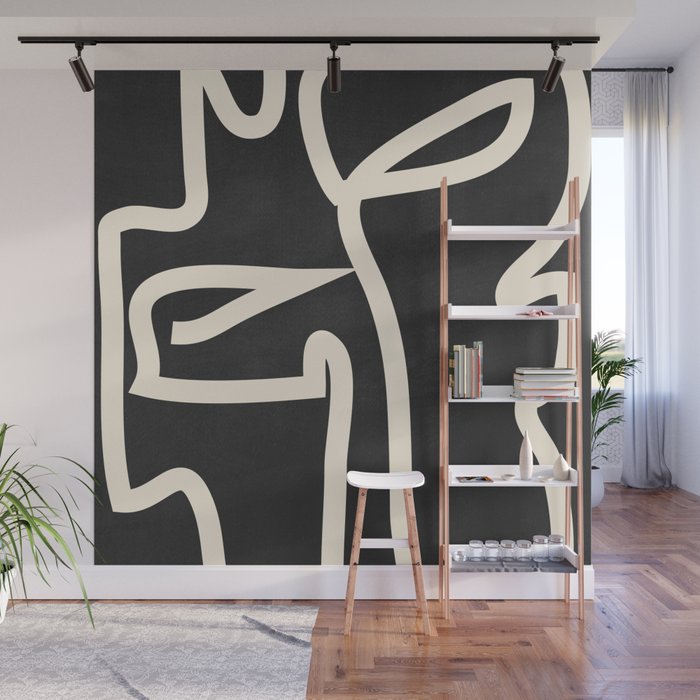 Abstract line art / Face Wall Mural Gallery Image 1