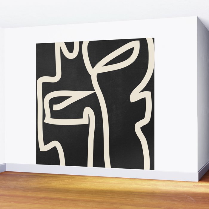 Abstract line art / Face Wall Mural Gallery Image 2