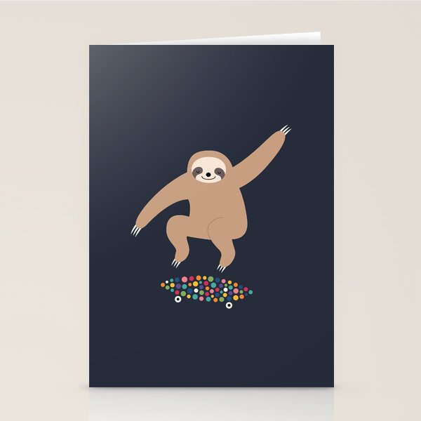 Sloth Gravity Stationery Card Gallery Image 2