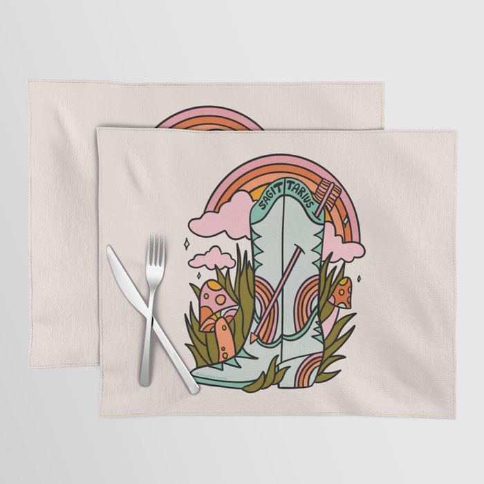 Sagittarius Cowboy Boots Placemat Gallery Image 1