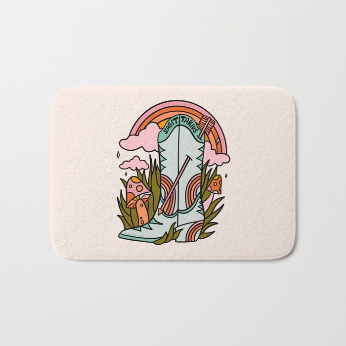 Sagittarius Cowboy Boots Bath Mat Gallery Image 1