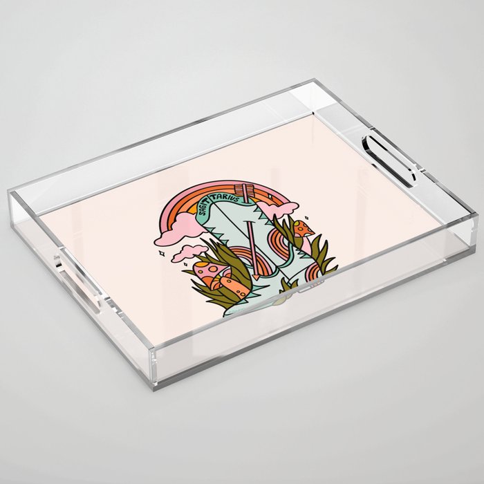Sagittarius Cowboy Boots Acrylic Tray Gallery Image 1
