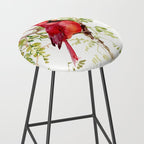 Northern Cardinal, cardinal bird lover gift Stool Gallery Image 2