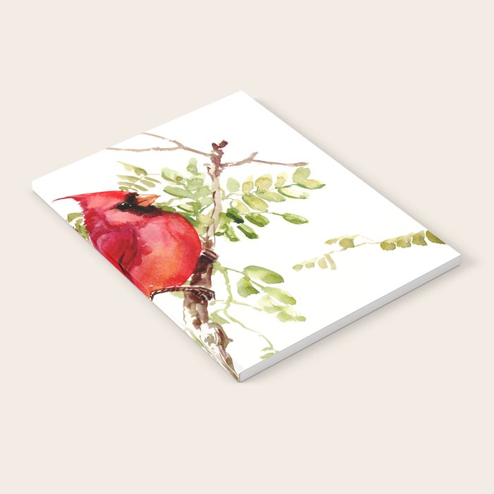 Northern Cardinal, cardinal bird lover gift Notebook Gallery Image 2