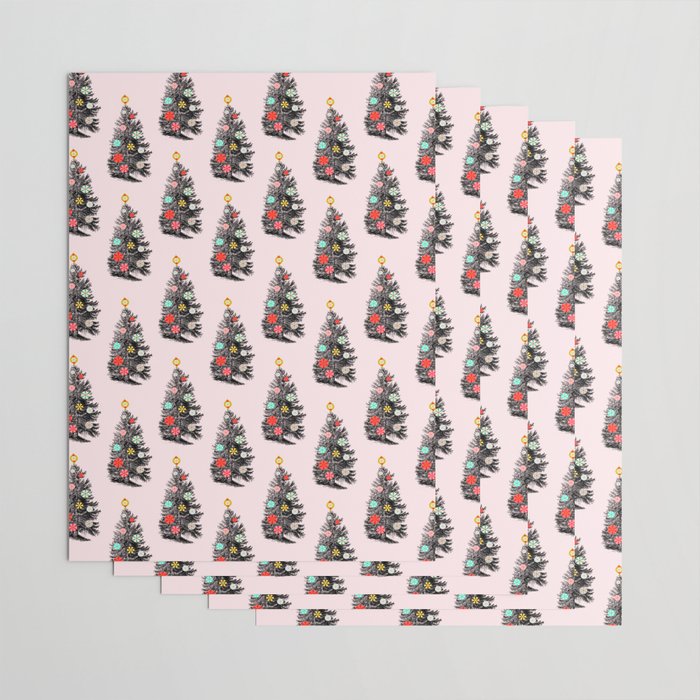 Retro Christmes tree no2 Wrapping Paper Gallery Image 3