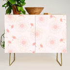 Make A Wish Dandelion Pattern in Pastel Pink & Peach Credenza Gallery Image 1