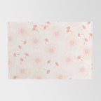 Make A Wish Dandelion Pattern in Pastel Pink & Peach Rug Gallery Image 2