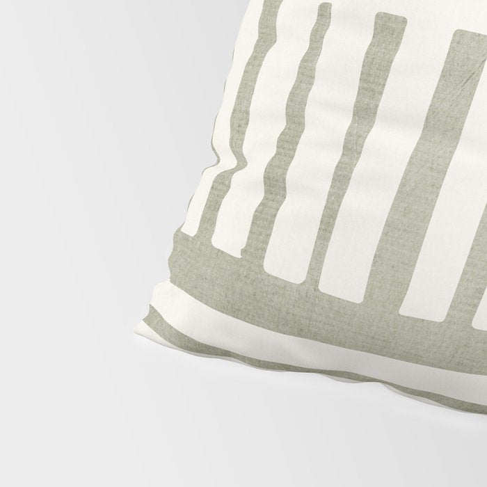 Neutral Green Modern Abstract Unique Art Pillow Sham Gallery Image 4