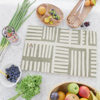 Neutral Green Modern Abstract Unique Art Cutting Board Gallery Image 2