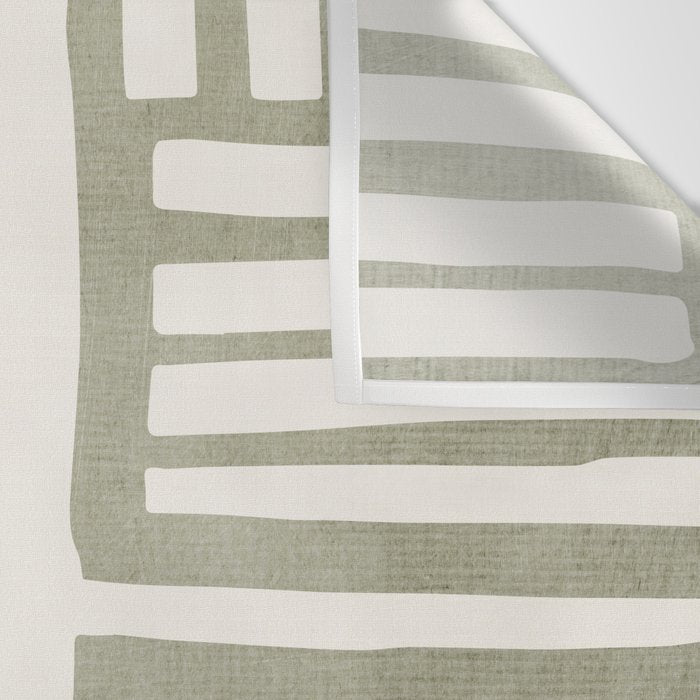 Neutral Green Modern Abstract Unique Art Wall Tapestry Gallery Image 3