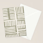 Neutral Green Modern Abstract Unique Art Stationery Card Gallery Image 2