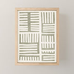 Neutral Green Modern Abstract Unique Art Mini Art Print Gallery Image 1