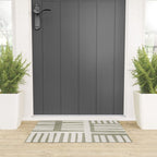 Neutral Green Modern Abstract Unique Art Welcome Mat Gallery Image 3