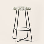 Neutral Green Modern Abstract Unique Art Stool Gallery Image 1