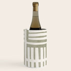 Neutral Green Modern Abstract Unique Art Wine Chiller Gallery Image 3